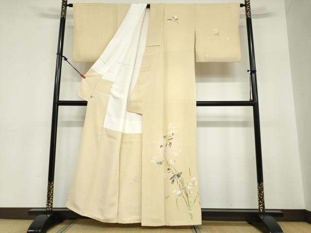 平和屋着物●京加賀友禅　百貫石峰　訪問着　草花文　さが美扱い　正絹　逸品　DABC2709ud