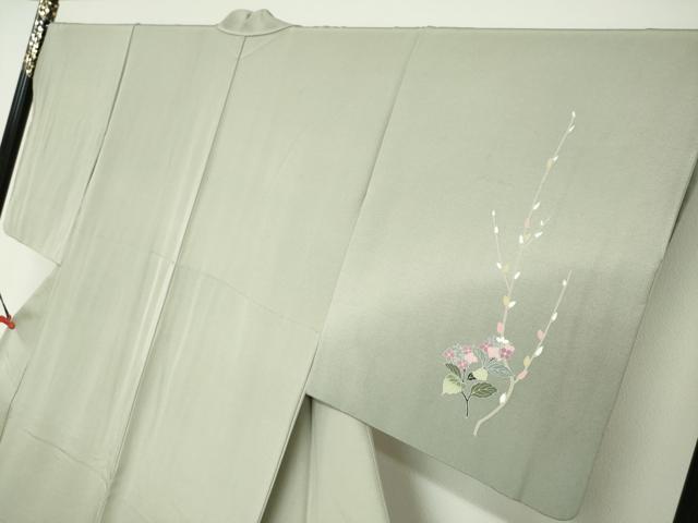 平和屋着物●訪問着　友禅　作家物　草花文　暈し染め　正絹　逸品　DABC2711ud