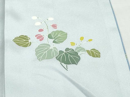 平和屋着物●訪問着　友禅　草花文　暈し染め　正絹　逸品　DABC2718ud