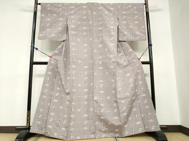 平和屋着物●本場琉球絣　正絹　逸品　DABC2723ud
