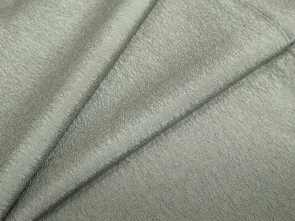 平和屋着物●上質なお召　色無地　山鳩色　正絹　逸品　DABC2731ud