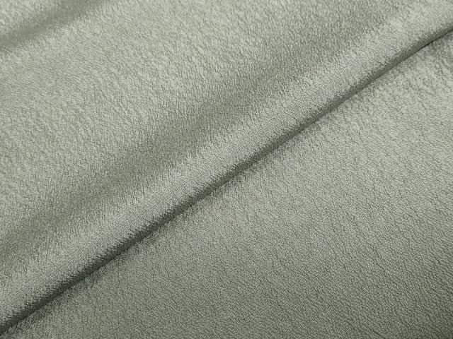 平和屋着物●上質なお召　色無地　山鳩色　正絹　逸品　DABC2731ud