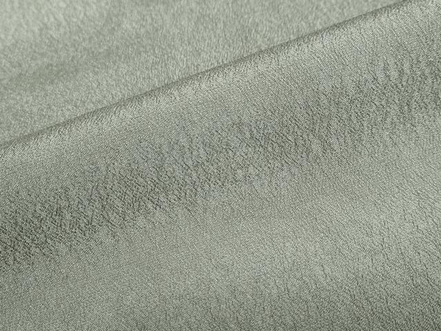 平和屋着物●上質なお召　色無地　山鳩色　正絹　逸品　DABC2731ud