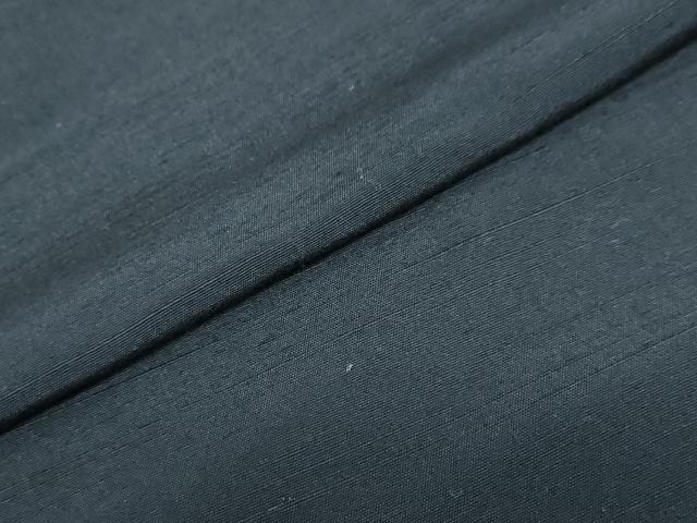 平和屋着物●男性　紬　黒緑色　正絹　逸品　DABC2732ud