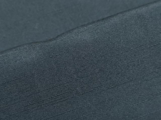 平和屋着物●男性　紬　黒緑色　正絹　逸品　DABC2732ud