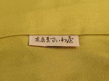 平和屋着物●結城紬　100亀甲　飛び亀甲柄　短冊草花文　ますいわ屋扱い　正絹　逸品　DABC2734ud