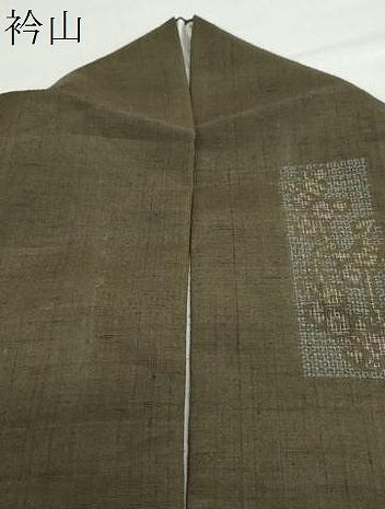 平和屋着物●結城紬　100亀甲　飛び亀甲柄　短冊草花文　ますいわ屋扱い　正絹　逸品　DABC2734ud