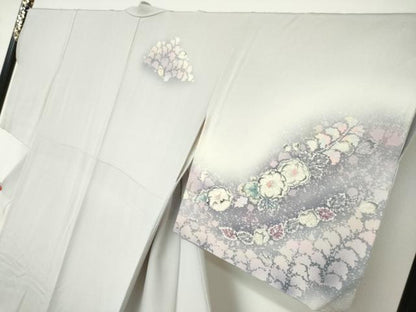 平和屋着物●越後十日町の一流染匠　桐屋・翠山工房　訪問着　絞り　辻が花　暈し染め　正絹　逸品　DABC2735ud