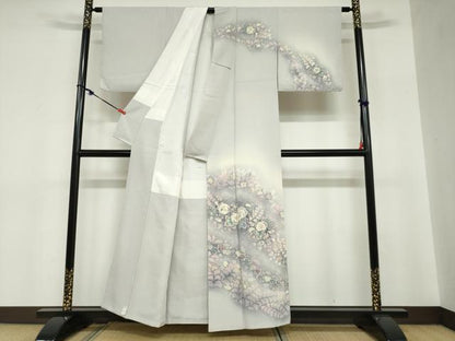 平和屋着物●越後十日町の一流染匠　桐屋・翠山工房　訪問着　絞り　辻が花　暈し染め　正絹　逸品　DABC2735ud