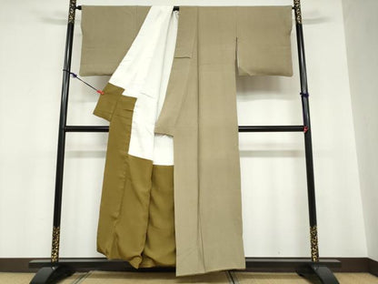 平和屋着物●伝統工芸士　保科土山　江戸小紋　行儀　正絹　逸品　DABC2749ud