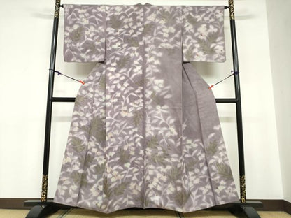 平和屋着物●訪問着　南天文　暈し染め　正絹　逸品　DABC2750ud