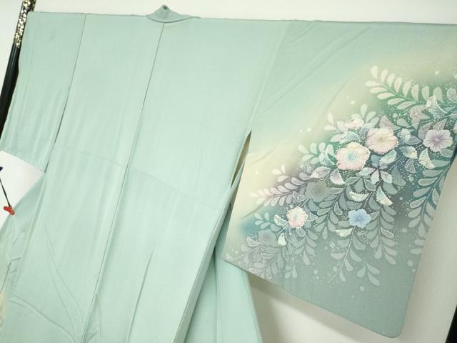 平和屋着物●訪問着　絞り　辻が花　暈し染め　正絹　逸品　DABC2757ud