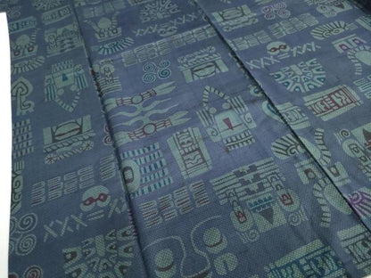 平和屋着物●本場大島紬　7マルキ　抽象文様　正絹　逸品　DABC2765ud