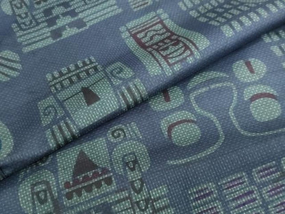 平和屋着物●本場大島紬　7マルキ　抽象文様　正絹　逸品　DABC2765ud