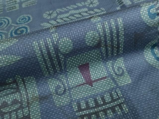 平和屋着物●本場大島紬　7マルキ　抽象文様　正絹　逸品　DABC2765ud