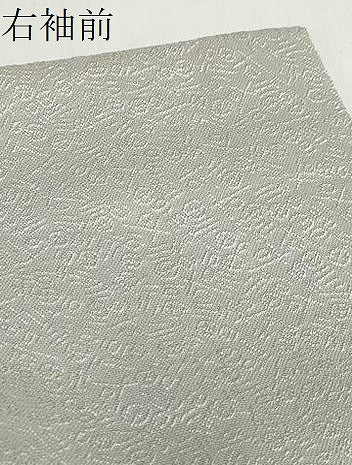 平和屋着物●訪問着　お召地　唐織　草花文　跳兎　正絹　逸品　DABC2767ud
