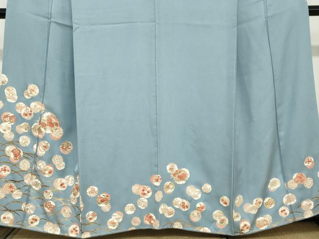 平和屋着物●訪問着　雪輪草花文　金彩　正絹　逸品　DABC2782ud