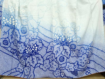 平和屋着物●豪華振袖　総絞り　草花文　暈し染め　正絹　逸品　DABC2787ud