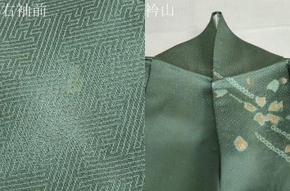 平和屋着物●訪問着　駒刺繍　絞り　舞桜文　金彩　正絹　逸品　DABC2789ud