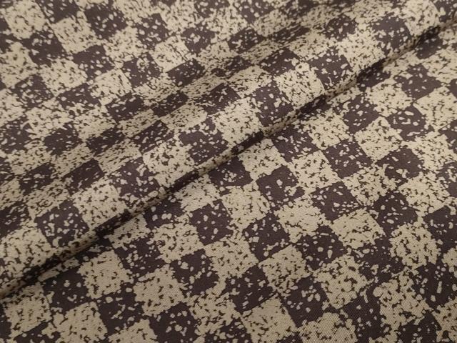 平和屋着物●上質な小紋　市松模様　東急百貨店扱い　正絹　逸品　DABC2794ud