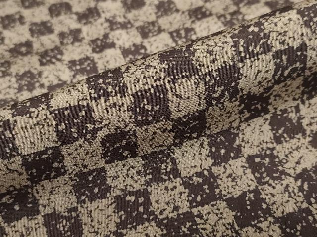 平和屋着物●上質な小紋　市松模様　東急百貨店扱い　正絹　逸品　DABC2794ud