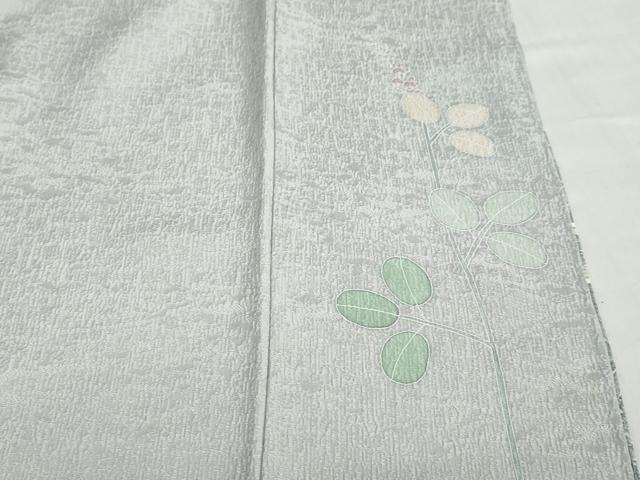 平和屋着物●訪問着　籬草花文　金彩　ロング丈　正絹　逸品　DABC2799ud