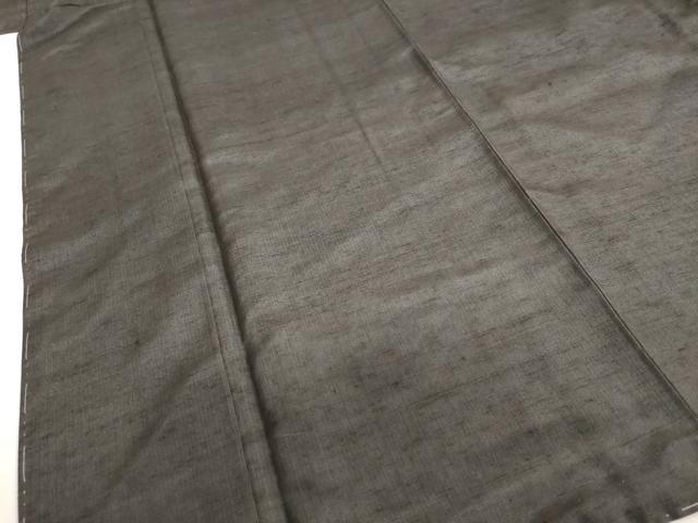 平和屋着物●上質な紬　色無地　檳榔子染色　正絹　逸品　未使用　DABC2801ud