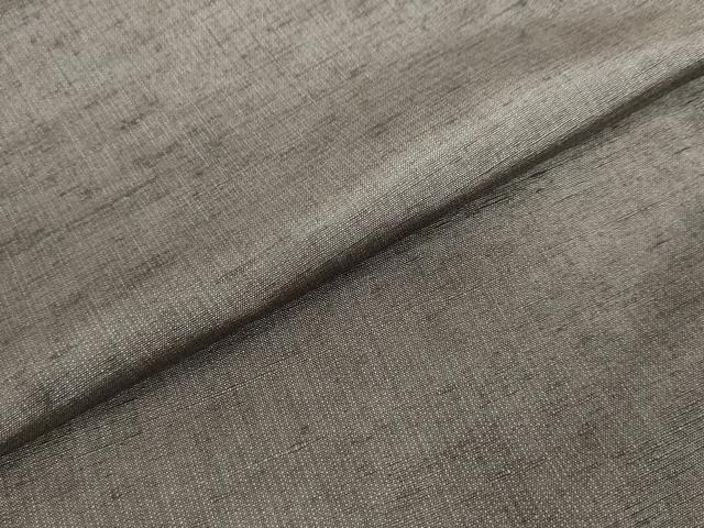 平和屋着物●上質な紬　色無地　檳榔子染色　正絹　逸品　未使用　DABC2801ud