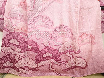 平和屋着物●豪華振袖　総絞り　松文　暈し染め　三越扱い　正絹　逸品　DABC2803ud