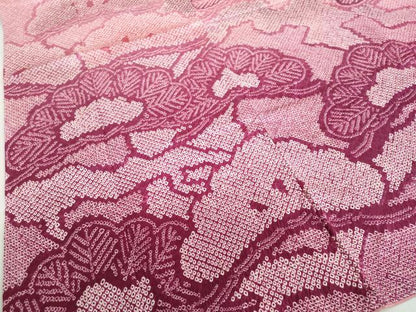 平和屋着物●豪華振袖　総絞り　松文　暈し染め　三越扱い　正絹　逸品　DABC2803ud