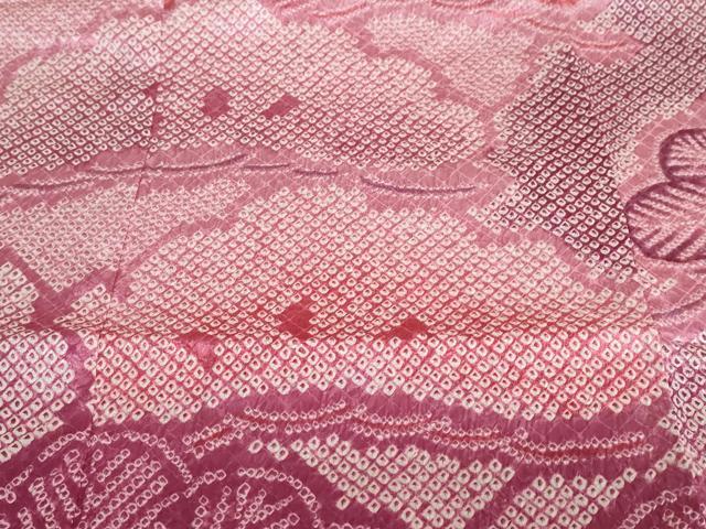 平和屋着物●豪華振袖　総絞り　松文　暈し染め　三越扱い　正絹　逸品　DABC2803ud