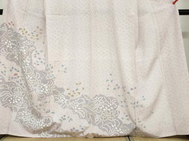 平和屋着物●訪問着　道長草花文　金彩　さんび謹製　洗える着物　未使用　DABC2808ud