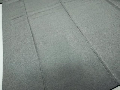 平和屋着物●江戸小紋　万筋　黒色×灰黄緑色　三越扱い　洗える着物　DABC2892ud