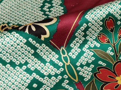 平和屋着物●豪華振袖　花蝶文　金彩　正絹　逸品　DABC2894ud