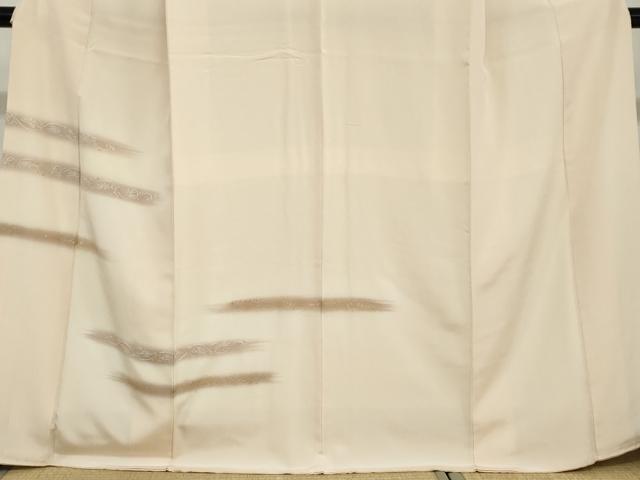 平和屋着物●銀座きしや　訪問着　横段更紗花唐草文　暈し染め　金銀彩　刺繍　正絹　逸品　DABC2896ud