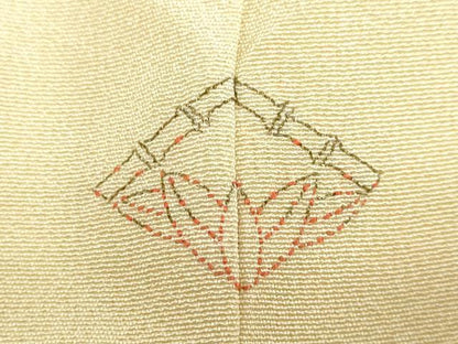 平和屋着物●訪問着　友禅　作家物　貝合わせ草花文　正絹　逸品　DABC2900ud