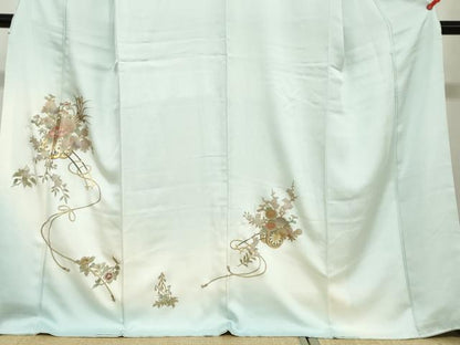 平和屋着物●訪問着　花車文　暈し染め　金彩　正絹　逸品　DABC2901ud