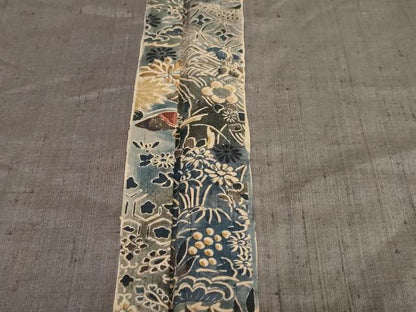 平和屋着物●訪問着　紬地　吉祥草花間道　正絹　逸品　DABC2906ud