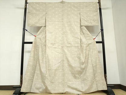 平和屋着物●本場大島紬　薩摩結城　麻の葉文様　正絹　逸品　DABC2907ud