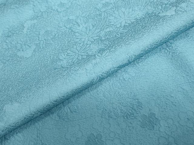 平和屋着物●上質な色無地　流水草花地紋　勿忘草色　正絹　逸品　DABC2908ud