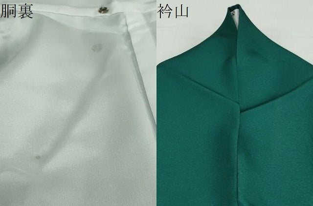 平和屋着物●小振袖　二尺袖　草花文　洗える着物　DABC2909ud