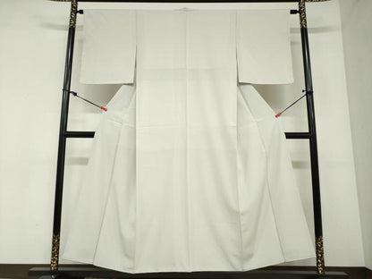 平和屋着物●上質な色無地　絹鼠色　正絹　逸品　未使用　DABC2920ud