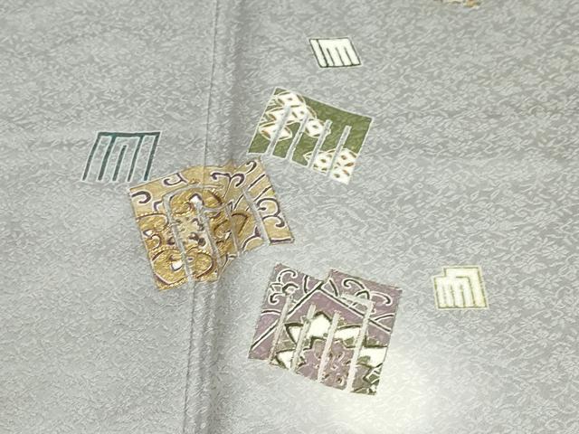 平和屋着物●訪問着　駒刺繍　源氏香　蛍暈し　金彩　正絹　逸品　DABC2923ud