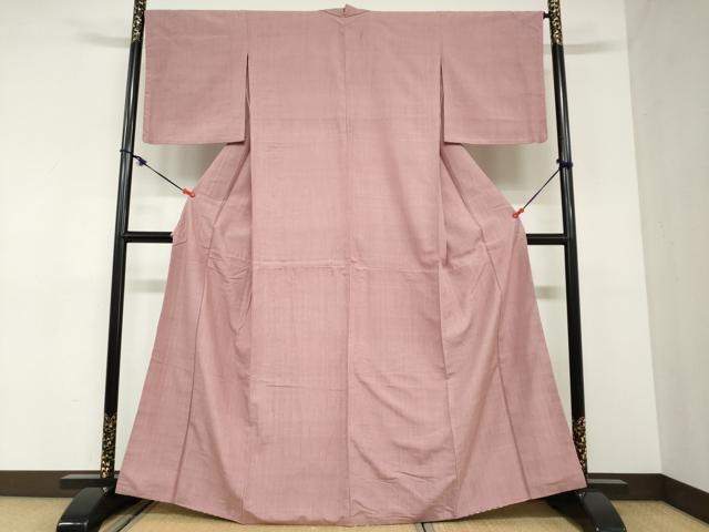 平和屋着物●上質な紬　梅鼠色　胴抜き仕立て　正絹　逸品　DABC2925ud
