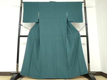 平和屋着物●上質な色無地　鉄色　正絹　逸品　未使用　DABC2928ud