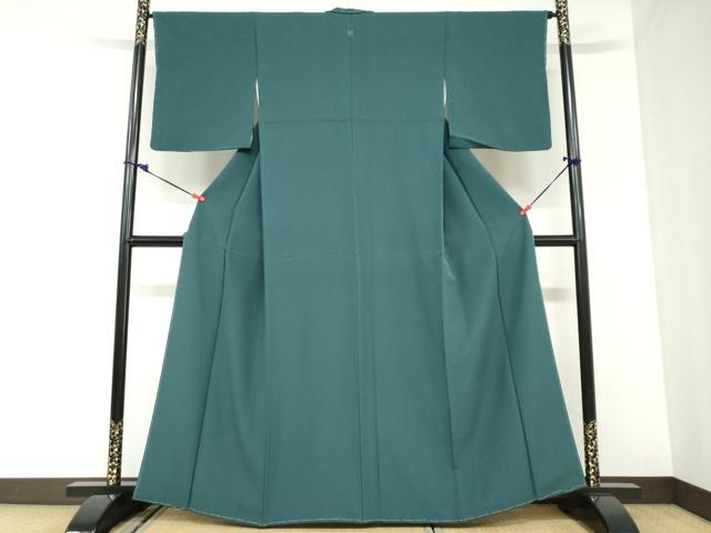 平和屋着物●上質な色無地　鉄色　正絹　逸品　未使用　DABC2928ud