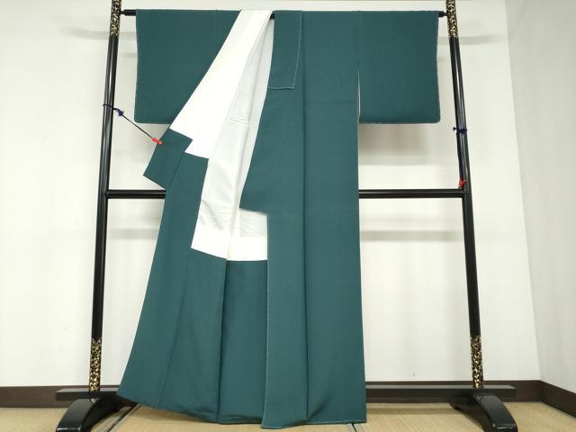 平和屋着物●上質な色無地　鉄色　正絹　逸品　未使用　DABC2928ud