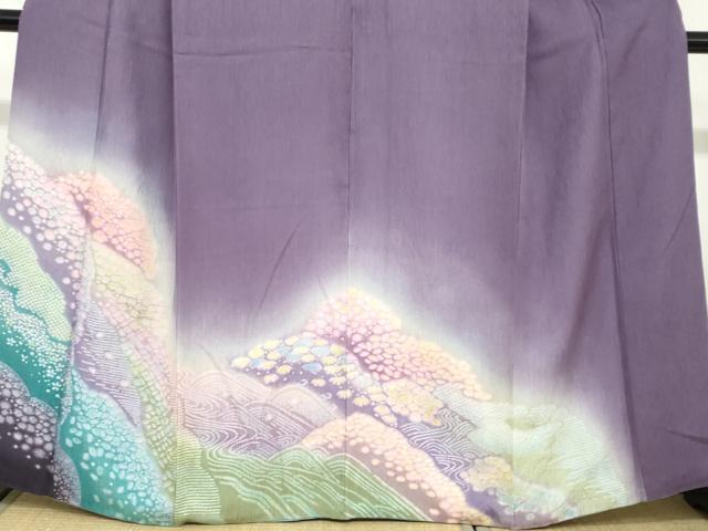 平和屋着物▽訪問着　単衣　霞文　暈し染め　正絹　逸品　AAAW7867fy 平和屋着物○訪問着 霞文 暈し染め 正絹 逸品 AABG6717cs - メルカリ