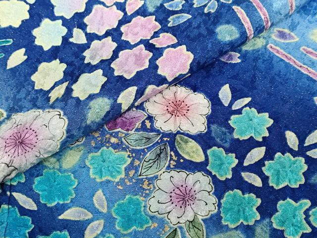 平和屋着物●豪華振袖　絞り　流水辻が花　暈し染め　金彩　銀通し地　やまと誂製　正絹　逸品　DABC2935ud