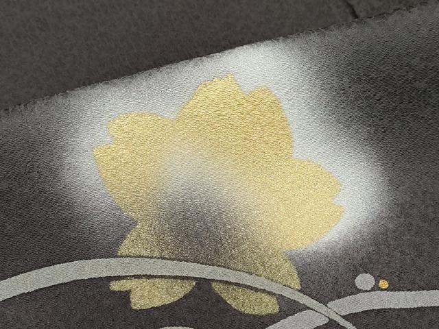 平和屋着物●訪問着　駒刺繍　芒文　暈し染め　金彩　正絹　逸品　DABC2941ud